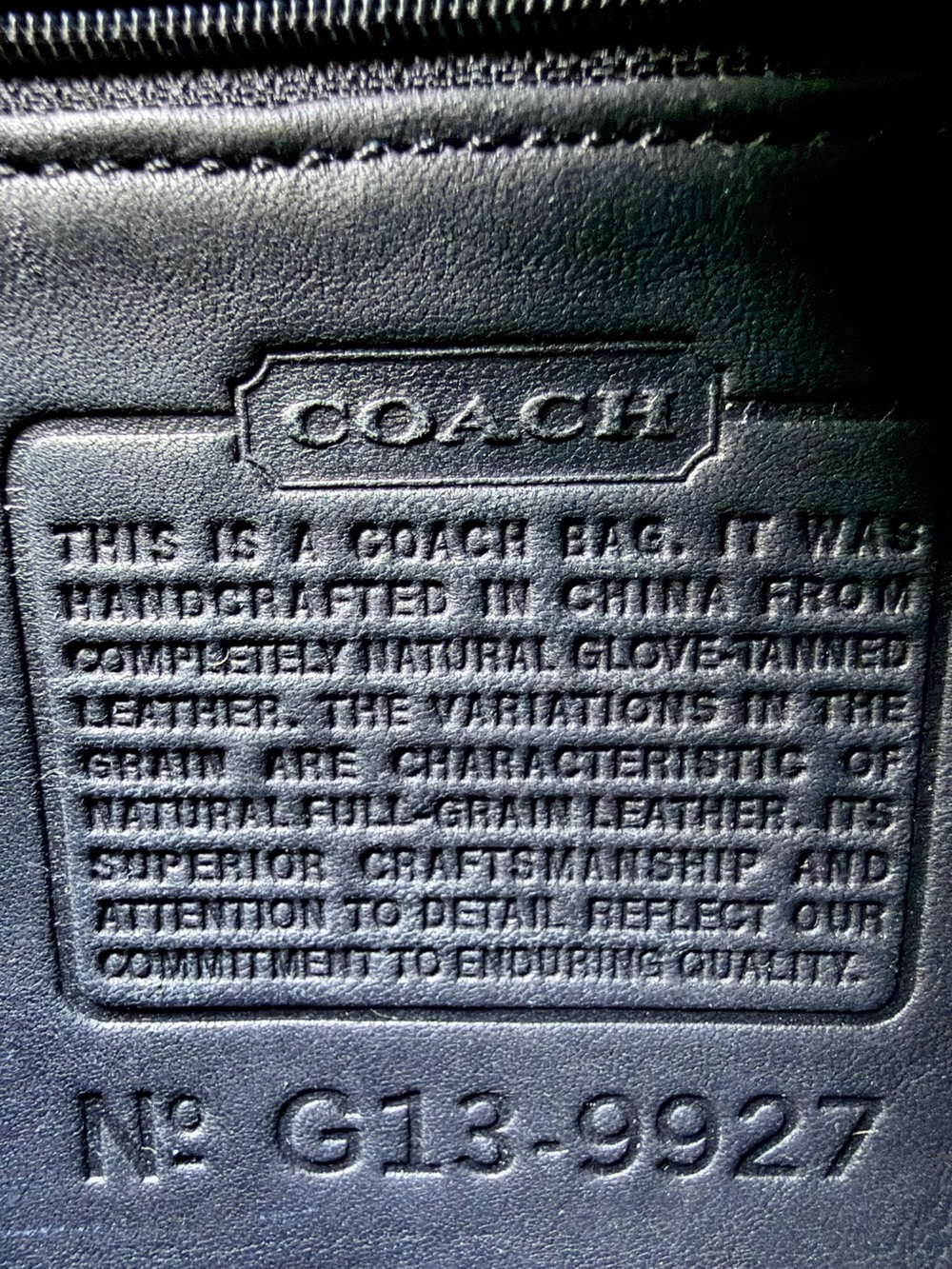 ✨ STUNNING✨ Vintage Coach Willis Bag 9927 Black Glovetanned Leather & Dust Bag - Picture 9 of 12